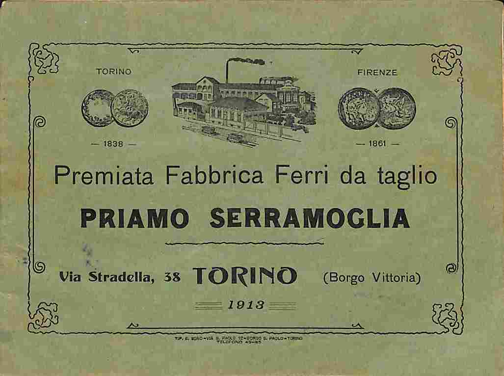 Premiata Fabbrica ferri da taglio Priamo Serramoglia, Torino (catalogo commerciale)
